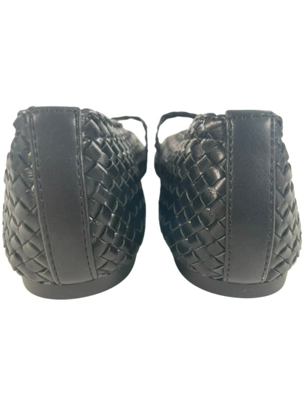 Cushionaire Bistro Black Woven Leather Mary Jane Flats Memory Foam Women's Sz 8 - Picture 6 of 11